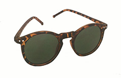 Matta leopardbruna runda solglasögon - Design nr. 3266