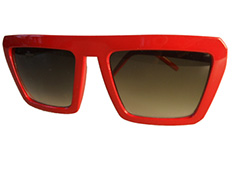 Röda solglasögon i kantig design - Design nr. 839