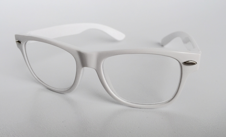 Vita wayfarer barnglasÃ¶gon
