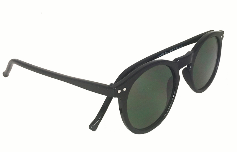 Svarta runda modesolglasÃ¶gon i unisex design - sunlooper.se - billede 2