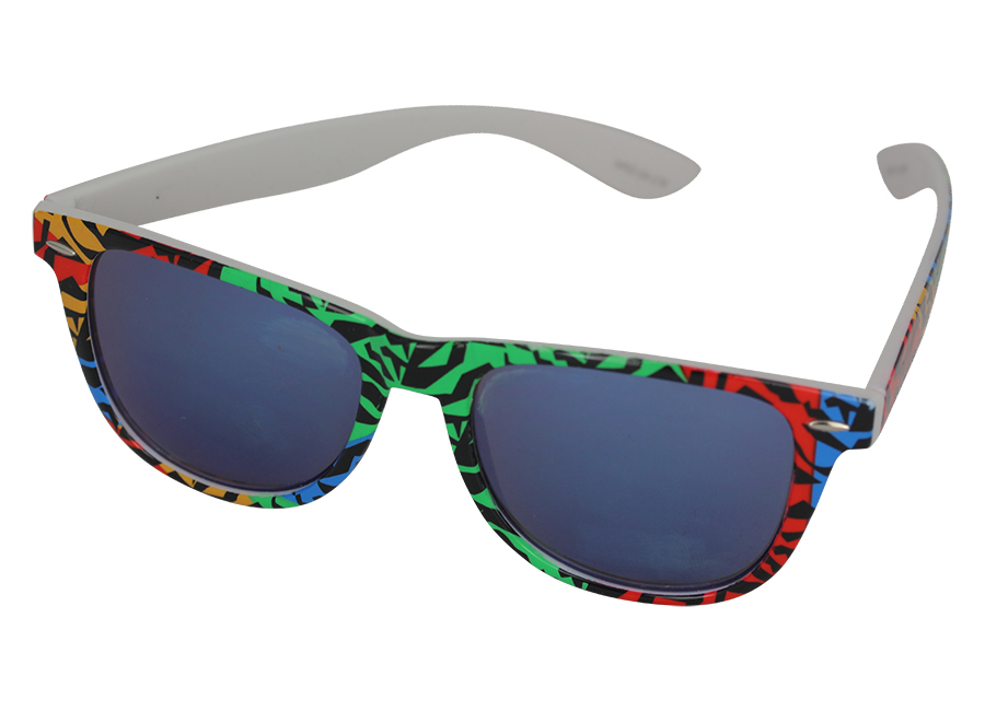 Wayfarer solglasÃ¶gon med blÃ¥tt spegelglas