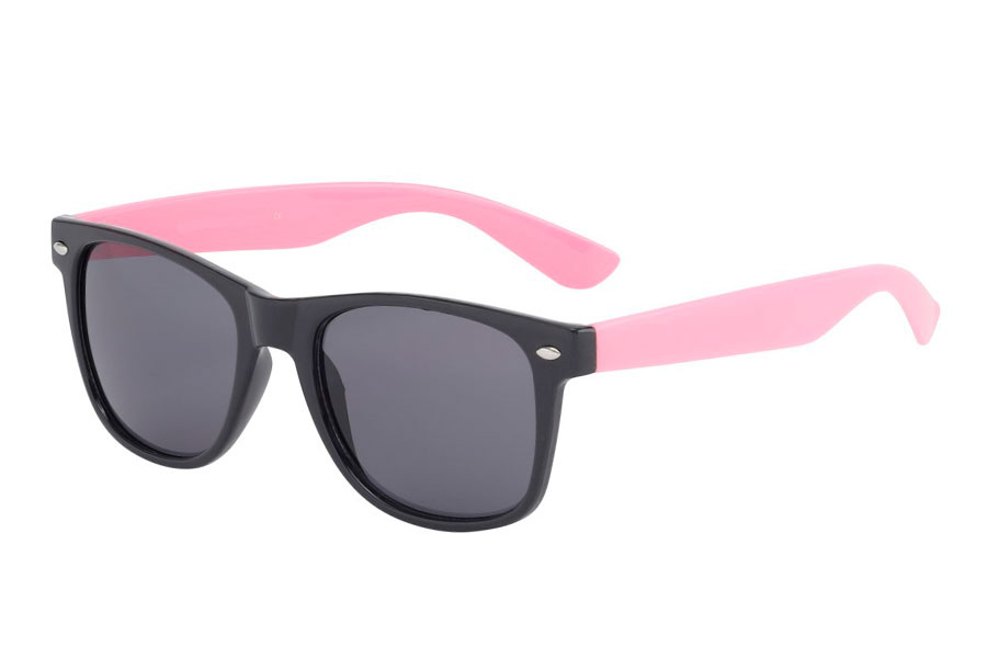 Svarta Wayfarer med rosa skalmar