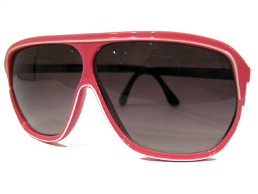 Rosa Aviator med vita rÃ¤nder