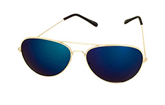 Aviator solglasÃ¶gon med blÃ¥tt spegelglas - Design nr. 3231