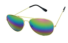 Aviator med regnbÃ¥gsfÃ¤rgade spegelglas - Design nr. 1024