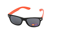 BarnsolglasÃ¶gon i Wayfarer-modell i svart / orange - Design nr. 1097