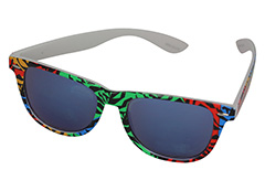 Wayfarer solglasÃ¶gon med blÃ¥tt spegelglas - Design nr. 1149