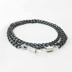 GlasÃ¶gonkedja i svart metall - Design nr. 3156