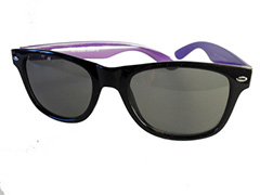 Svarta Wayfarer med lila skalmar - Design nr. 570