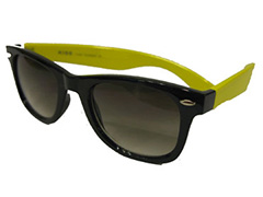 Wayfarer solglasÃ¶gon i svart / gult - Design nr. 668
