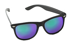 Wayfarer solglasÃ¶gon i  svart med multifÃ¤rgat glas - Design nr. 886